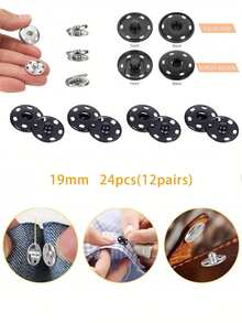 50 chiếc khuy bấm may 10mm, khuy bấm kim loại, thích hợp cho vest, áo khoác, quần jean, áo sơ mi, tự làm đồ thủ công, túi xách, ví, phụ kiện may vá, đồ thủ công mỹ nghệ, túi xách, quần áo. - đen - Xem 11