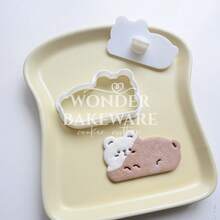Cartoon Animals Cookie Cutter Animal Cute Cat Rabbit Bear Biscuit Stamp Embossing Tools Cake Decoration Biscuit Mold - White - View 4