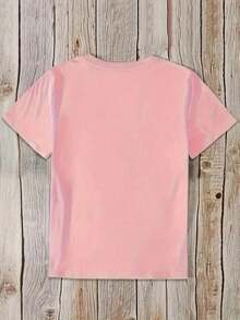 Ropa De MujerSpring Tops Women's Racing Pattern T-Shirt - Y2K Retro Racing Design Speed Text Print - Non-See-Through Loose Top, Suitable For Motorcycl - Pink - View 3