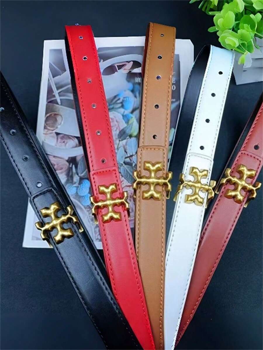 Fashion Metal Buckle Women Belt, Versatile For Jeans Dresses Suits, Daily Party Holiday Gift - Multicolor - View 1