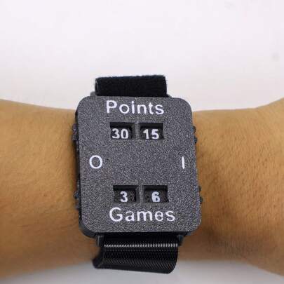 1pc Multi-Functional Portable Cricket/Tennis/Paddle Tennis Score Wristband, Instant Scoring Wristband With Anti-Memory Function And Quick Scoring System, White/Black, Suitable For Coaches, Referees And Players, Scoring Accessories And Rackets, For Tennis Or Paddle Tennis Matches, Applicable To Singles And Doubles Matches, Ideal Choice For Coaches And Referees, Sports Competition, Leisure, Football, Daily Training Scorer