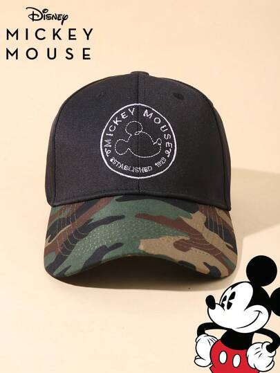  หมวกเบสบอล Disney สำหรับผู้ชาย ลายมิกกี้เมาส์ หมวกปรับได้สำหรับผู้ใหญ่ หมวกกีฬาสำหรับผู้ชาย หมวกปักลายสำหรับผู้ชาย