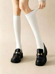 1/3 Pairs Men's Chicken Claw Calf Socks - White - View 4