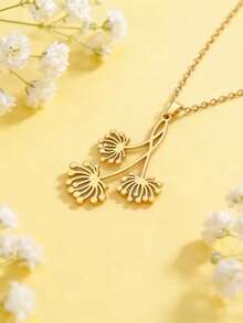 Dây chuyền hoa bồ công anh bằng thép không gỉ, trang sức thời trang dành cho phù dâu. - Bộ sưu tập Dandelion - Xem 7