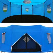 Tent, Waterproof Oxford Cloth Trampoline Cover, Trampoline Tent Cover With Windows, Sunshades, And Skylights, Suitable For Round Trampolines, 6ft-15ft Trampoline Sunshade. - Blue - View 3
