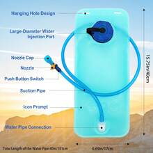 Bình đựng nước chống rò rỉ 68oz, thiết kế miệng rộng, bền và nhẹ, thích hợp cho đạp xe, leo núi, cắm trại, dễ dàng đổ đầy và vệ sinh. - Xem 11