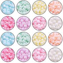 100 hạt acrylic tròn nứt, vật liệu làm đồ trang sức thủ công DIY - Hạt cườm bị nứt - Xem 2