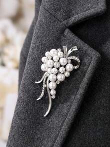 Broches fleuries de perles à la mode - épingles de revers élégantes pour femmes, accessoires de bijoux unisexes pour les fêtes décontractées / cadeaux pour amis, décorations - fleur de perle - Voir 10