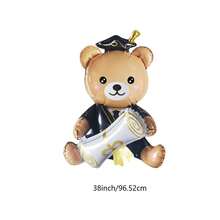 1pc Medium/Large Graduation Theme Panda & Owl Cartoon Aluminum Foil Balloon, Suitable For Graduation Party Decoration, 8 Cartoon Balloon Styles To Choose From - View 7