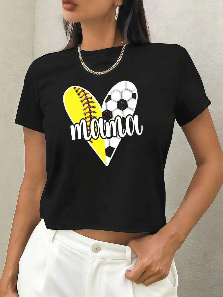 Dam-T-shirts - Svart - Visa 1