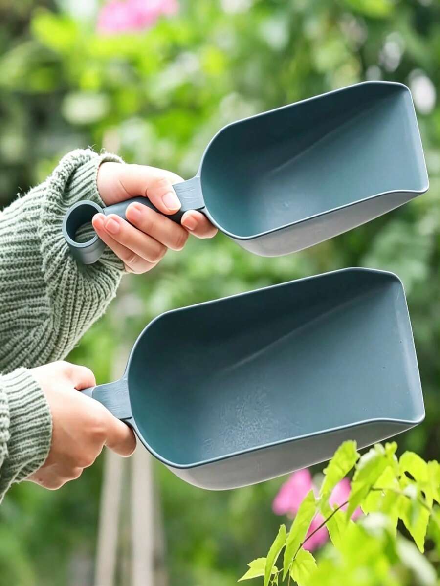 7件套园艺工具，包括迷你园艺铲、塑料园艺铲、种植铲、厚园艺铲、扁平园艺铲、冰铲和重型园艺铲。