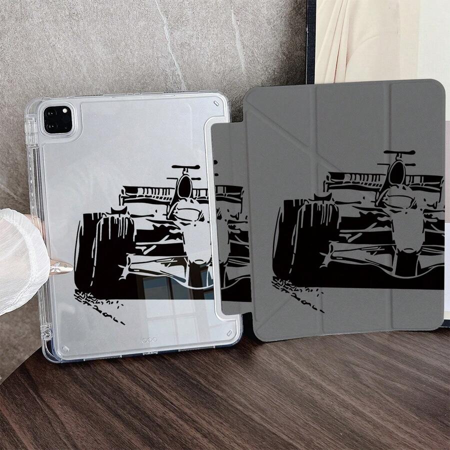 1 chiếc ốp lưng máy tính bảng in hình xe đua F1 màu đen, kiểu dáng folio, có ngăn đựng bút, tương thích với iPad 10.9/10.2/ Air thế hệ thứ 5/Pro 11/10/9.7/Air 2/ (thế hệ thứ 7)/ (thế hệ thứ 8)/ Air 4/5/ Pro 11/ thế hệ thứ 10 10.9 inch 2022 Smart Case/ Air 13(M3 2025)/ Air 11(M3 2025)/ Air 11(M3 2025)/ 11(A16 2025)/ Tương thích với Galaxy Tab S10+/S9/A9, Tương thích với 5/5PR/6/6PRO/7/7PRO, Tương thích với Oppo Pad, Tương thích với Matepad, Tương thích với Honor Pad. - Nhiều màu - Xem 1