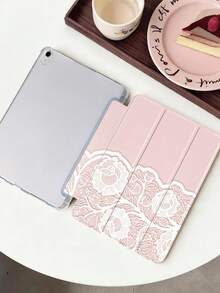Ốp lưng máy tính bảng khoét rỗng họa tiết hoa hồng ren, tương thích với iPad Mini4/Mini5/Mini6/Mini7/Air/Air2/9.7/10.2/10.5/Air4/Air5/10.9/Pro 11-Inch/Thế hệ thứ 10/ Air 11-In.(M2)-2024/ Pro11-In.(M4)-2024/Air 11-Inch (M3) 2025/ (A16) 11 Inch Thế hệ thứ 11 2025/ Air 8(M4)2026(11-Inch), Galaxy Tab A8 10.5 Inch 2022. Bao gồm khe cắm bút cảm ứng tích hợp, chân đế gập 3 lần, bảo vệ cạnh mềm TPU, chức năng ngủ/thức từ tính, thiết kế đơn giản/sáng tạo/vui nhộn/cá nhân hóa. - Nhiều màu - Xem 4