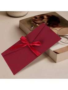 Sobres de papel kraft retro, tarjetas de regalo con cinta para invitaciones, cartas de boda hechas a mano - 1 Set - Ver 7