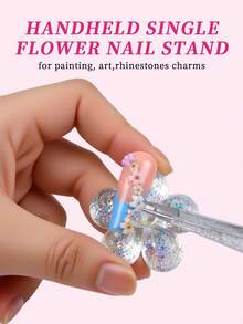 1 Set Base de brillo Aurora con 5 esmaltes de uñas magnéticos en un soporte, soporte reutilizable para arte de uñas adecuado para uñas postizas, herramienta de manicura DIY para salón de uñas y uso doméstico, excelente para artistas de uñas, principiantes y entusiastas del arte de uñas - Blanco - Ver 5