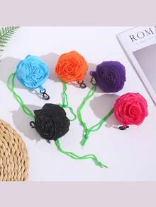 Bolsa de compras con forma de rosa, bolsa de compras floral, bolsa de compras portátil, bolsa reutilizable plegable con forma de rosa, bolsa de compras plegable, bolso portátil lindo, adecuado para artículos de primera necesidad, comestibles, compras, viajes y oficina - Varios estilos - Ver 8
