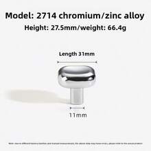 1pc Luxury French Style Zinc Alloy Bright Silver Cabinet/Drawer Pull Handle, Minimalist Design - single hole - View 15