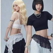 1pc Shiny Jazz Dance New Arrival Flamenco Ruffled Skirt, Street Dance Brand Flowing Tassel Layered Waist Wrap, Belly Dance Accessory American Style Hip Scarf, Sexy Mini Skirt For Stage Performance, Suitable For Nightclub, Disco, Festival, Party, Evening Dress Accessory - 黑色荷葉邊 - 查看 3