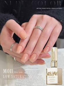 XEIJAYI 15ml Esmalte de uñas en gel color nude, manicura semi-permanente que se retira con remojo, para salón UV/LED o uso DIY - rosa desnudo - Ver 6