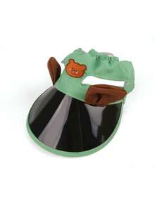1 pieza Sombrero de sol para mascotas, sombrero con forma de oreja de gato que expone las orejas, sombrero transpirable para conejos y perros Teddy para usar como visera protectora solar - Multicolor - Ver 13