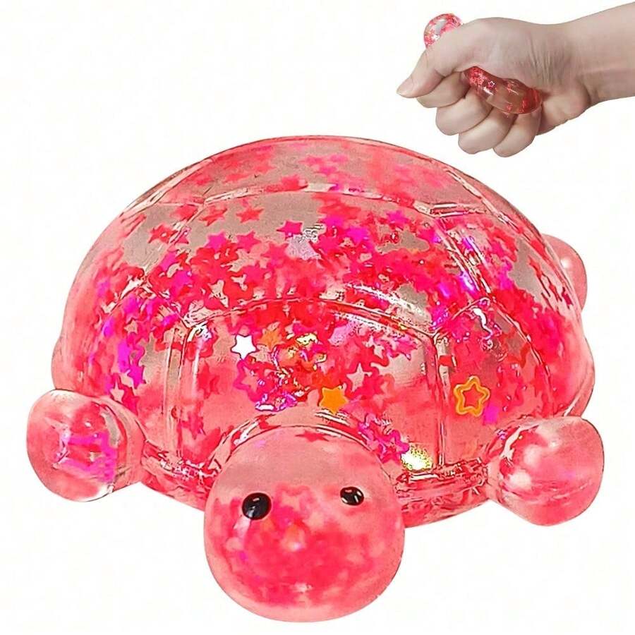 1个感官解压玩具，闪亮挤压乌龟玩具，挤压糖果球减压球，软绵绵玩具，太妃糖软糖，夏季消暑游戏玩具，派对零食，减压玩具，礼盒填充物，生日礼物，柔软舒适抗焦虑玩具
