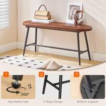 HOOBRO CB100CD01G1 - Banco de comedor - Marrn y negro - Ver 7