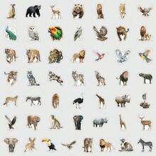 50PCS Retro Animals Cartoon Aesthetic Graffiti Self-Adhesive Sticker, Decorative Ledger, Skateboard, Guitar, Water Cup, Creative Decorative Graffiti Sticker - 50PCS - View 4