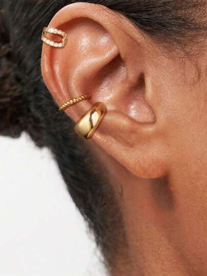 1 Set Modern X-Shaped Ear Cuffs, 925 Sterling Silver Jewelry For Women, Suitable For Daily Wear, Dates, Birthday Gifts, Fashionable Presents