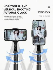 AXNEN Tripod Tongkat Selfie Stabilizer Smartphone, Dudukan Ponsel Berputar 360° dengan Kontrol Jarak Jauh Nirkabel Bluetooth, Cocok untuk Perekaman Video Android dan iOS, Siaran Langsung, Liburan Musim Panas, Perjalanan, dan Aktivitas Luar Ruangan - View 11