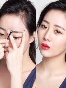 Bộ 24 khuôn vẽ trang điểm mắt cho nữ, khuôn định hình lông mày, bộ dụng cụ làm đẹp DIY, phụ kiện trang điểm - Trong sáng - Xem 3