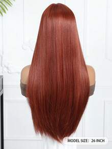Tóc giả cosplay Makima màu cam đỏ ombre dài thẳng dành cho nữ, tóc giả tổng hợp có mái, sợi chịu nhiệt, quà tặng cho bé gái, quà tốt nghiệp mùa hè, quà tặng làm sẵn, quà Halloween và Giáng sinh. - Cam bẩn - Xem 6