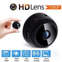 2pcs Mini Wireless Compact Security Camera, 1080P HD Smart Night Vision Camera, Indoor Surveillance Camera For Car/Office, Can Be Used As Dash Cam, Magnetic Clip Design, Real-Time View, Support TF Card Storage (TF Card Not Included), Rotatable Base, Rechargeable Recording, Motion Detection, Cycle Recording, Suitable For Home, Car, Office And Other Scenarios - Black - View 13