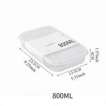 5pcs Set - Refrigerator Storage Boxes, Frozen Meat Preservation Containers, Weekly Meal Prep Boxes, Professional Portioning Containers Suitable For Refrigerator Freezer, Dumplings And Kitchen Use, Factory Direct Sealed Freezer Boxes - Multicolor - View 7