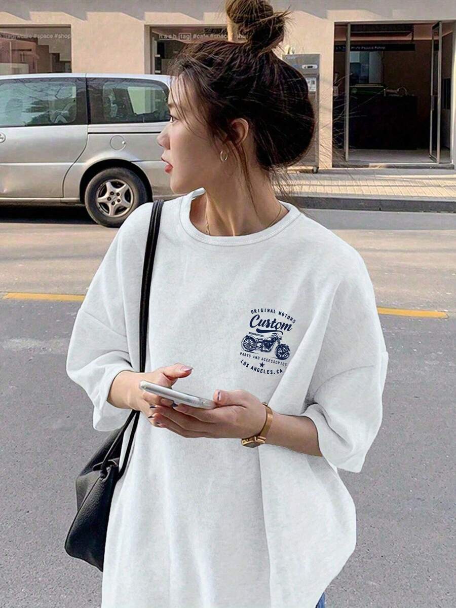 女士T恤，标准款T恤，舒适休闲短袖上衣，圆领，Faith Apparel 白色 - 白色 - 查看 1