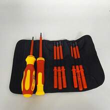 Juego de 10 destornilladores para electricistas, kit de destornilladores aislados de 500V con imán para electricistas profesionales y reparaciones en el hogar. - 10 piezas-a - Ver 9