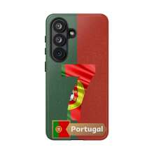 [Expédition sous 24h depuis DE/FR/ES] Coque de téléphone Apple 17 16 15 Promax 21 22 23 24 25 Ultra GalaxyNumber 7 Portugal, style maillot de football avec drapeau portugais - FL 2-en-1 Mat Épais - Voir 10