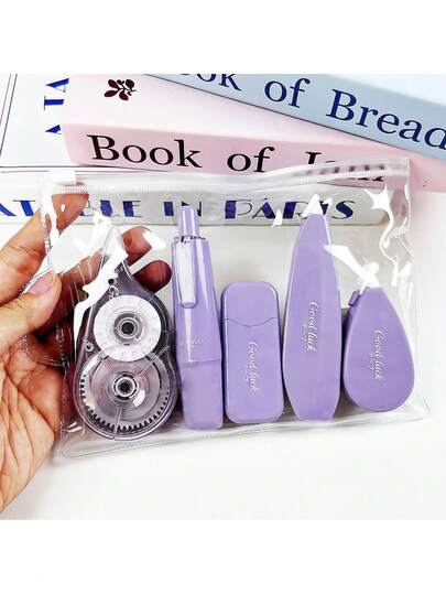 5 أشرطة تصحيح لون ناعمة - سلسلة ألوان متعددة تصميم محمول، ناعم، متين، لا تتقشر أو تتشقق، مثالي للتعلم والكتابة وتصحيح الأخطاء، أساسي للقرطاسية في المدارس والمكاتب، ضروري كهدية للمناسبات