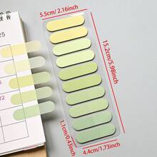 200pcs/Pack Transparent PET Gradient Index Stickers, Colorful Round Tip PET Index Stickers, Retro European And American Colors, Index Stickers, Morandi Color Notes, Indicator Stickers, Classification Marking Stickers School Supplies - one-size - View 15