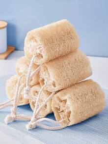 Set de esponjas naturales - Almohadillas exfoliantes de limpieza corporal, sin fragancia, diseño minimalista para cocina, baño, spa y comedor - Beige para piel sensible, artículos esenciales de spa, esponja de baño, estropajo de cocina, diseño de esponja minimalista, esponja sin fragancia, esponja para baño y Body, cepillo corporal, accesorios de baño, adecuado para otoño/invierno, Y2K, Halloween, fiestas, Acción de Gracias, Año Nuevo, Navidad y otras ocasiones, también es un gran regalo. - Multicolor - Ver 5
