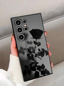 1 ốp lưng điện thoại TPU chống trượt cao cấp màu đen họa tiết hoa hồng, tương thích với Galaxy S26 Ultra/S26/S25 Ultra/S24 Ultra/S22/S21/A16/A36/A56/A55/A17/A52, thiết kế độc đáo, thẩm mỹ cao, phù hợp sử dụng hàng ngày và làm quà tặng. - màu đen - Xem 2