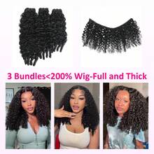 bling hair Extensions de cheveux humains birmans bouclés, crochetées, 40/45/50/55 cm (16/18/20/22 pouces), 50 g, sans nœuds, pré-séparées, 1/2/3/4 mèches, nœuds invisibles Miracle Knots, légères et réutilisables. Cheveux Remy avec boucles spirales pour femmes, cheveux humains birmans, mèches de cheveux humains, noir naturel - Natural Black - Voir 6