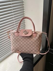 2026新款迷你Ni字母饺子袋，时尚简约风格，轻巧便携收纳袋 - 粉色 - 查看 7