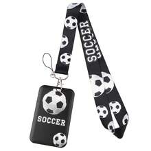 1pc Sports Ball Pattern Fashion Personalized Pull-Tab Card Clip, Basketball, Football, Rugby, Volleyball Printed Keychain Pendant Bag Charm, Student ID Bus Card Holder, Suitable For Office Workers And Students - Rectangle - View 3