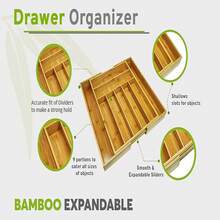 2026 Popular Spring Summer Extensible Drawer Storage Box With Adjustable Tray, Multi-Functional Organizer Cutlery, Knives & Utensils, Kitchen Drawer Organizer Also Suitable Bedroom & Living Room Storage - 1 - Xem 10
