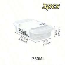 5pcs Set - Refrigerator Storage Boxes, Frozen Meat Preservation Containers, Weekly Meal Prep Boxes, Professional Portioning Containers Suitable For Refrigerator Freezer, Dumplings And Kitchen Use, Factory Direct Sealed Freezer Boxes - Multicolor - View 10