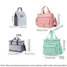 1pc Large Capacity Thickened Insulated Picnic Bag, Portable Cooler Lunch Box, Multi-Functional Outdoor Tote Thermal Bag - 綠色 - 查看 4