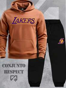 Basketball Team Sweatshirt Set - The King Lake Show Playoff - Rust Brown - View 1