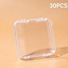 1PC Creative Nail Art Storage Box, Transparent Acrylic Dustproof Packaging For Finished Nail Art Styles, Dedicated Nail Tip Organizer Display Box, Transparent Jewelry Storage Box, Small Card Storage Box,Nail Tech Supplies - Transparent - View 11