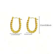 1 Pair Vintage Daily Elegance The Bubble Collection Beaded/Square Bubble Hoop Earrings For Women, Tarnish-Resistant Stainless Steel & Gold Plated Earrings, Multiple Styles Available - Multicolor - View 13