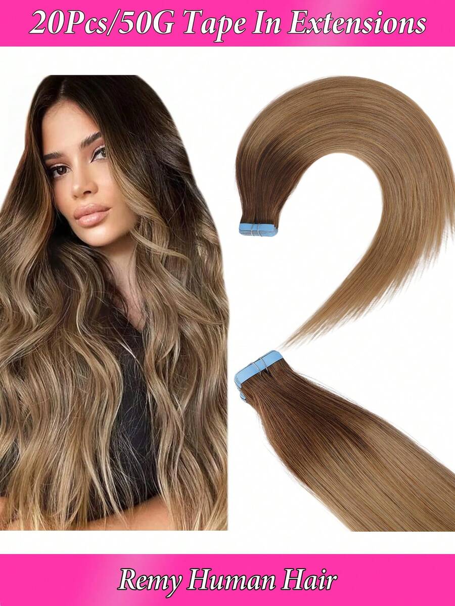 150grams Tape In Hair Extensions Human Hair,#60 Platinum Blonde 16-26inch,20Pcs/50Grams,100% Brazilian Remy Tape Ins Real Human Hair Extension,Christmas Birthday Gift For Women, Perfect For Daily Party & Wedding Use, 4-5 Packs To Add Length & Volume - ST4/27 - 查看 1